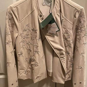 LYSEE Small floral custom bone colored jacket. New condition size small 85.00